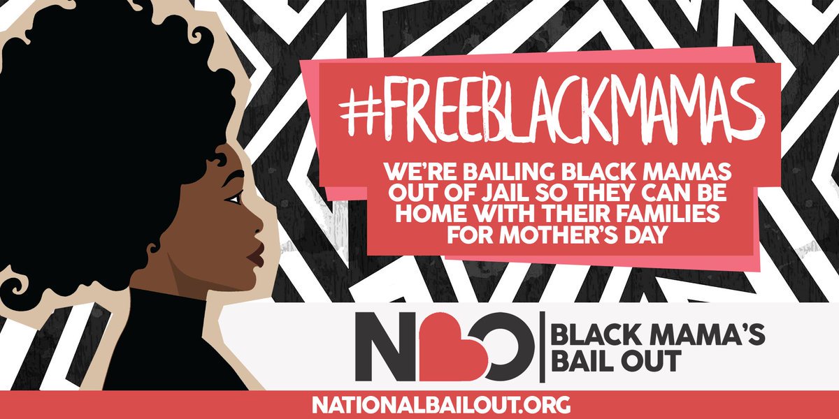 wellreadblkgirl's tweet image. Today's #WRBG newsletter highlights the #FreeBlackMamas Campaign by @NationalBailOut! Almost 70% of women in jail who can’t afford money bail are mothers to kids under the age of 16. Bless a mama by donating to reunite them in time for #MothersDay: mailchi.mp/wellreadblackg…