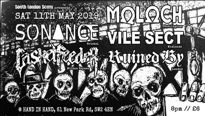 On Saturday we've got South London Scum in the house from 8pm with a full roster of bands including Sonance, Casketfeeder, Moloch, Vile Sect and Ruined By. It'll be a lively one to be sure...

Love

The Hand

#sw2 #brixton #brixtonhill #pub #music #southlondonscum