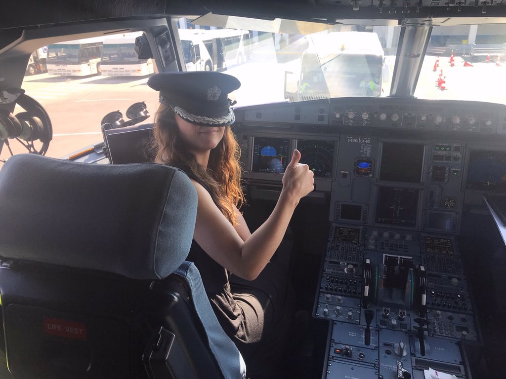 When your flight is delayed and the pilot invites any ‘children’ to come and view the flight deck...