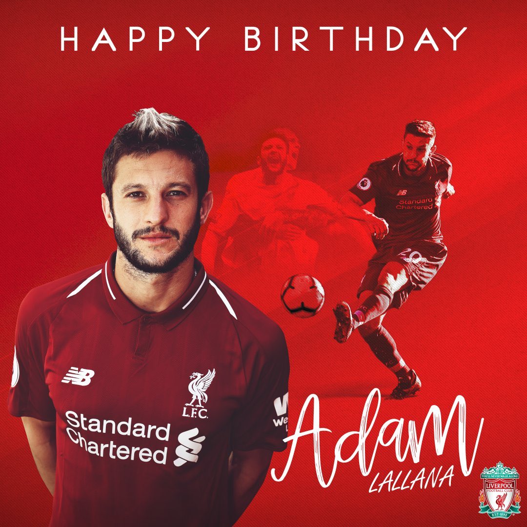 Happy Birthday a notre Adam Lallana qui fête ses 31 ans ! (Quand même )   