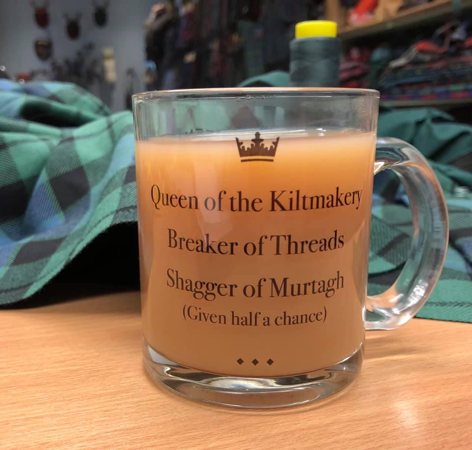 My new work mug hehehe #kiltmaker #Outlander #GoT #kiltmakery