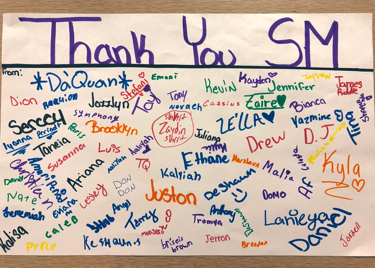 Happy Teacher Appreciation Week from our scholars to our teachers!! Thank you for the work you do on a daily basis to support our students. #UAA #Teachers #WorldOfDifference