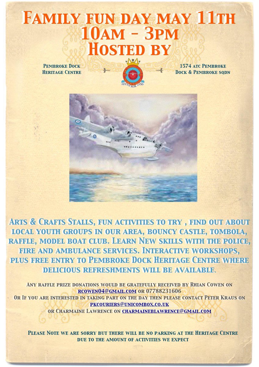 Family Fun Day at <a href="/PDHeritageCent/">The Pembroke Dock Heritage Centre</a> tomorrow 10-3 with free entry to the Heritage Centre!