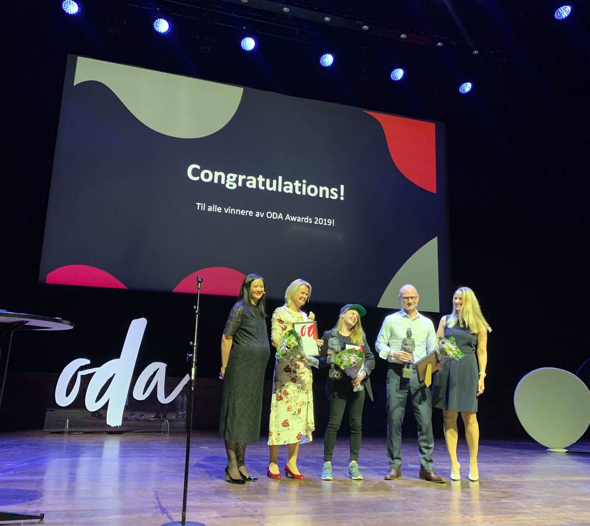Vi gratulerer årets flotte og verdige vinnere av ODA Awards 🎉 Gratulerer til @LineMoseng ODA Award Woman, @hosthenrik ODA Award Man og <a href="/DNB_Bank/">DNB Nyheter</a> ODA Award Organization