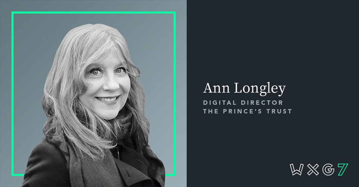 We're delighted to welcome Ann Longley to our #WXG7 lineup. She's Digital Director at The @PrincesTrust. Head over to Eventbrite to read about Ann's talk and everything else we're bringing you for this year's conference. Tickets still available! 23.05.19. eventbrite.co.uk/e/wxg-7-techno…