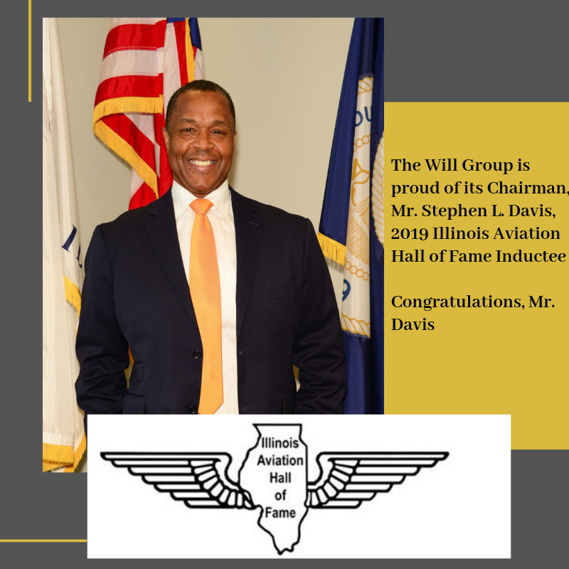 Congratulations Mr. Steve Davis, 2019 Illinois Aviation Hall of Fame Inductee. 
ilavhalloffame.org/spirit.htm 
#aviation #givingback #chairman #TheWillGroup #congratulations @tuskegeenext