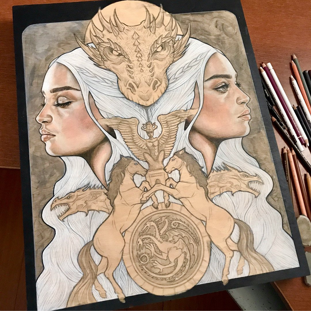 MoabPaper's tweet image. Game of Thrones Series Finale limited edition print on Entrada Rag Natural 290gsm by artist @WendyOrtizArt and published by @1xRUN 

Available here: bit.ly/2J7EgkN

#MoabPaper #MakeitwithMoab #1xRun