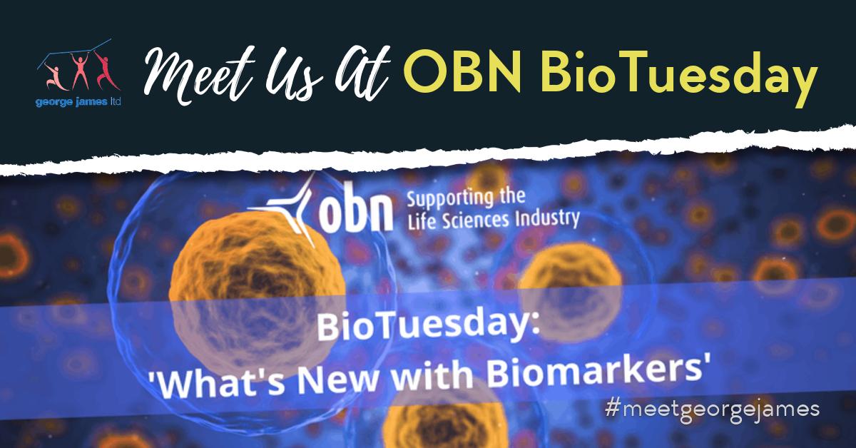 #meetgeorgejames at @OBN_UK #BioTuesday in Oxford on May 14th. If you have questions about our services please contact us to schedule a meeting -> qoo.ly/x9y8f #biomarkers #biotech #patienttreatment #biotechnology #Oxford #may2019 #recruitment #training #consulting