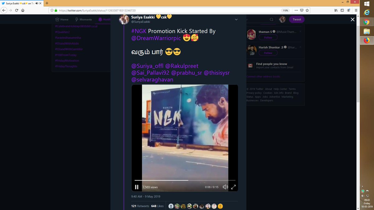 SuriyaEsakki's tweet photo. Thqqqqqqq #anbanafans  #Friendsss forr the masssive support .This my #Highest Viwessss and #Likesss❤️❤️🥰😘😘

 In a Dayyyyyyyy I Got thiss much Love🥰🥰Still IncreasinGg😘😘😍 https://t.co/F2Whja6DpQ