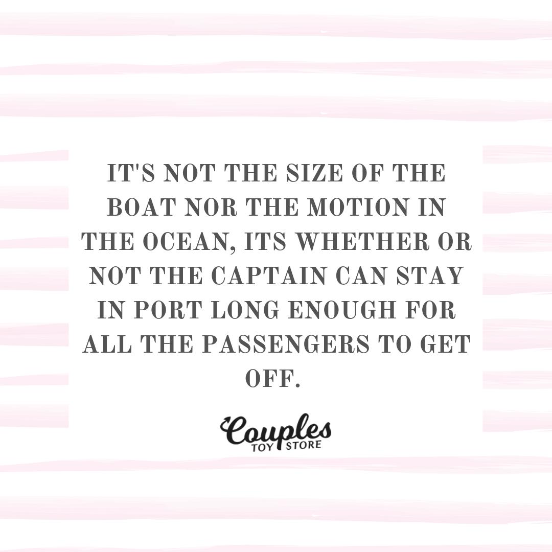 CouplesToyStore's tweet image. Just a little something to make you smile on this beautiful Friday morning. #dontleaveporttooearly couplestoystore.com