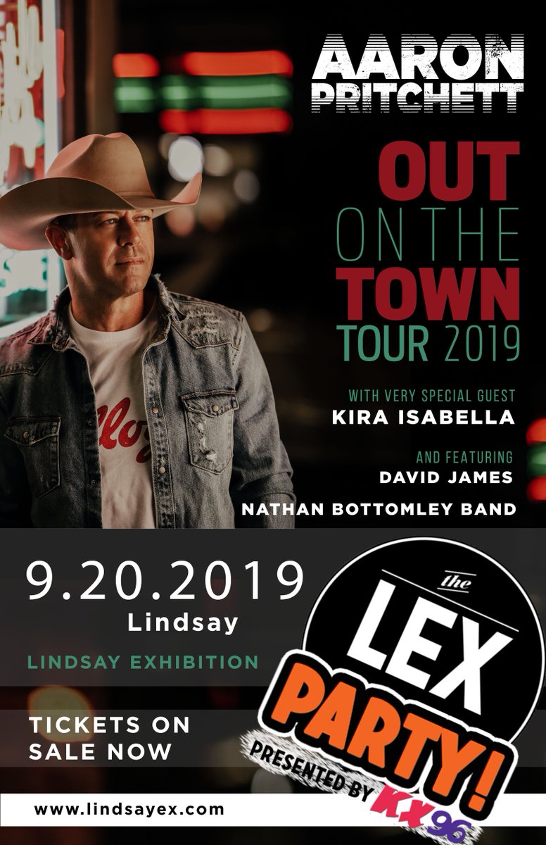 Lindsay_Ex's tweet photo. Need a last minute Mother's Day gift?
How about LEX Party tickets to see @AaronPritchett with special guest Kira Isabella and featuring David James Music!
#OutOnTheTown #LEXParty https://t.co/nL6lZ9v2QV