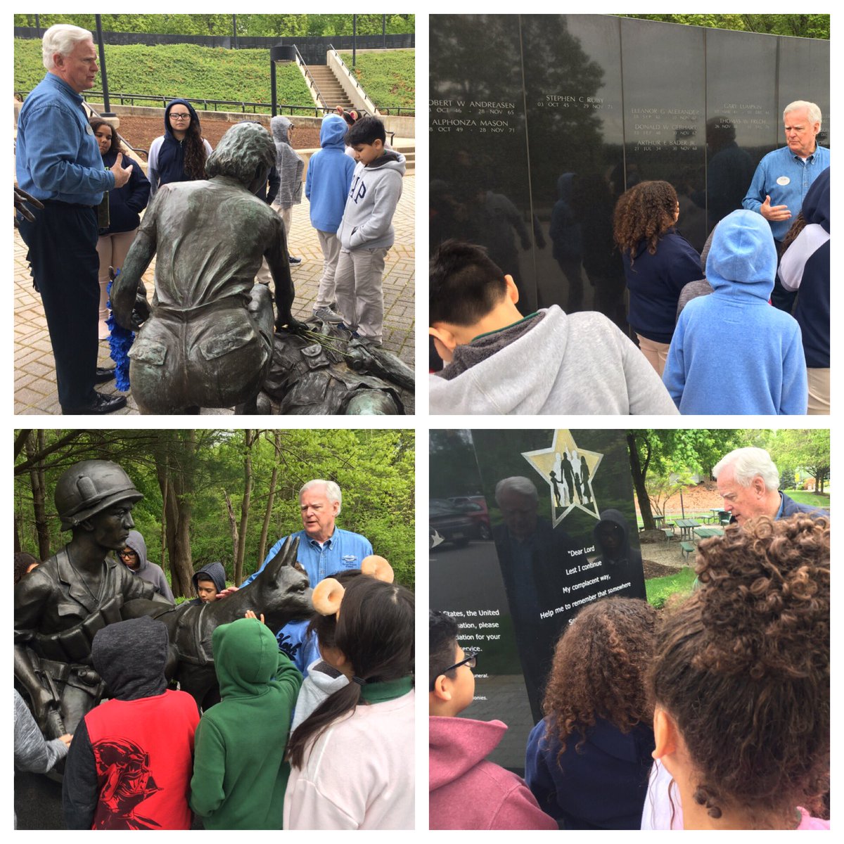 MrsCunneffLBPS's tweet photo. Ss had amazing experiences learning from our veteran guides at the #NJVietnamVeteransMemorial in Holmdel! #learningfromheroes #connectingwiththepast #thankfulforourveterans https://t.co/8jldOkmJMk