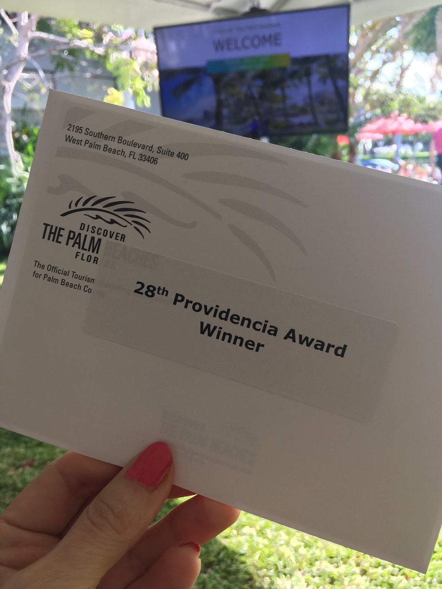 Who will win the 28th annual Providencia Award from Discover the Palm Beaches? The Eau Palm Beach? Grandview Market? Palm Beach Outlets? We'll find out soon!