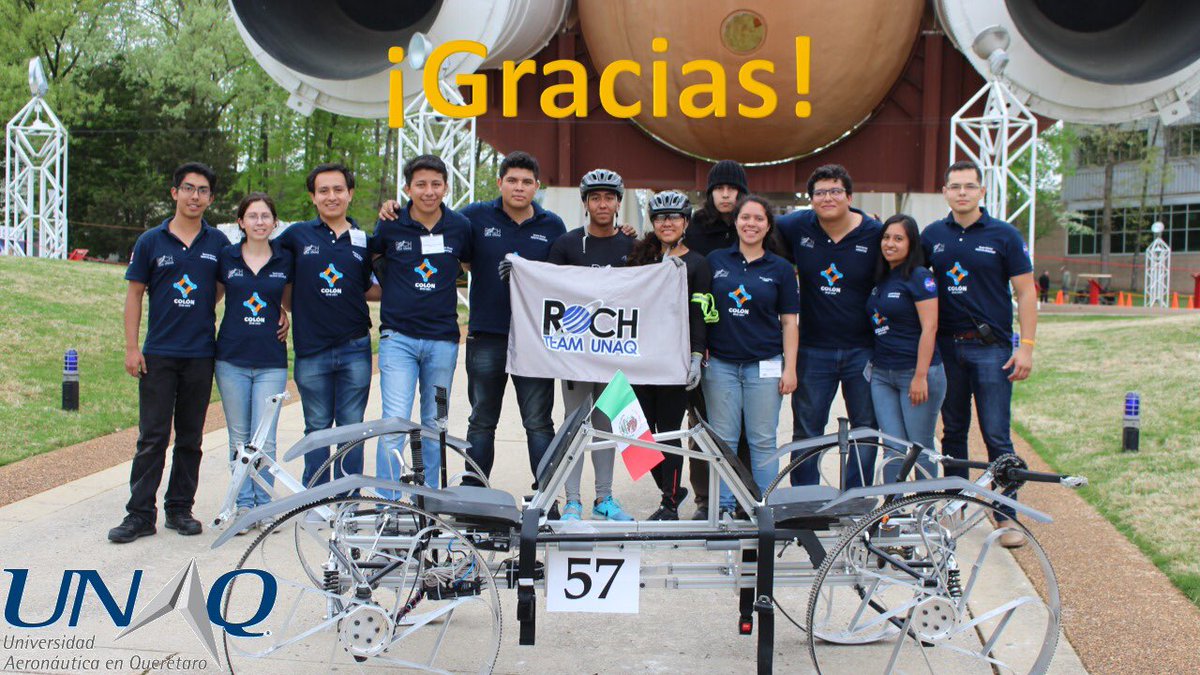 ¡La espera ha terminado! Tenemos los resultados de la competencia. De 115 equipos que participaron en la competencia obtuvimos el puesto 23 con un recorrido de 6:30 min.

Queremos agradecer profundamente a <a href="/MpioColon/">Municipio de Colón</a> y <a href="/JAlejandroOchoa/">Alejandro Ochoa</a> por el apoyo brindado para llegar a la NASA.