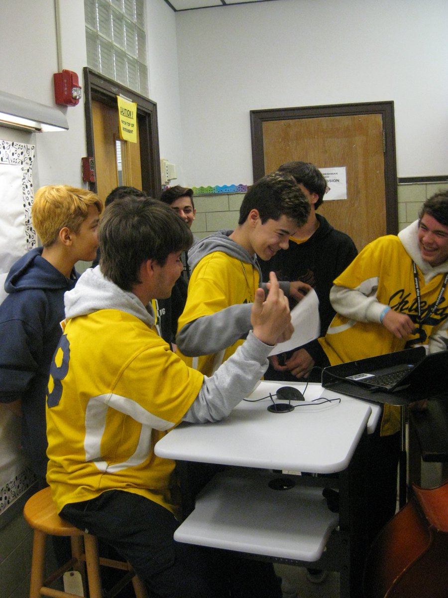 KStephensAHS's tweet photo. Songwriters create their own music using Soundtrap in our Ames recording studio (Mr. Perticone's  "Music in Our Lives" course ).   Time to add vocal tracks !  Great work, class ! https://t.co/CkukRRDS06