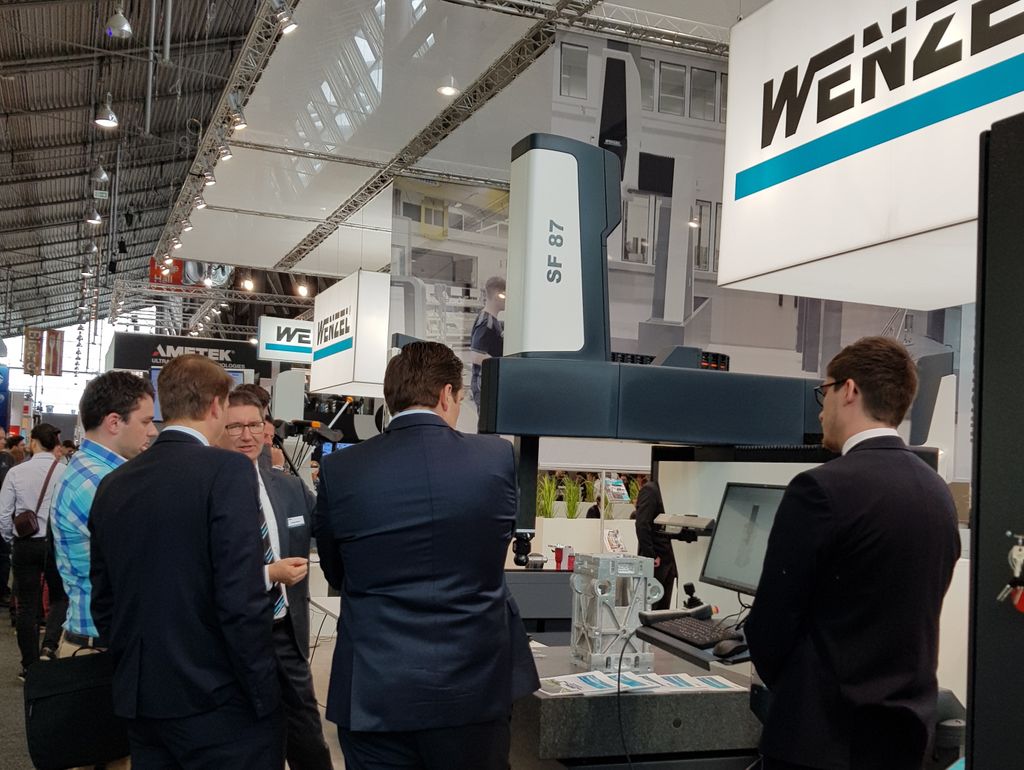 WenzelAmerica's tweet image. There is still earnest discussion going on around the new WENZEL Shop Floor SF 87 at Control 2019 #wenzel #cmm #controlmesse #Control2019 #5AxisMeasure