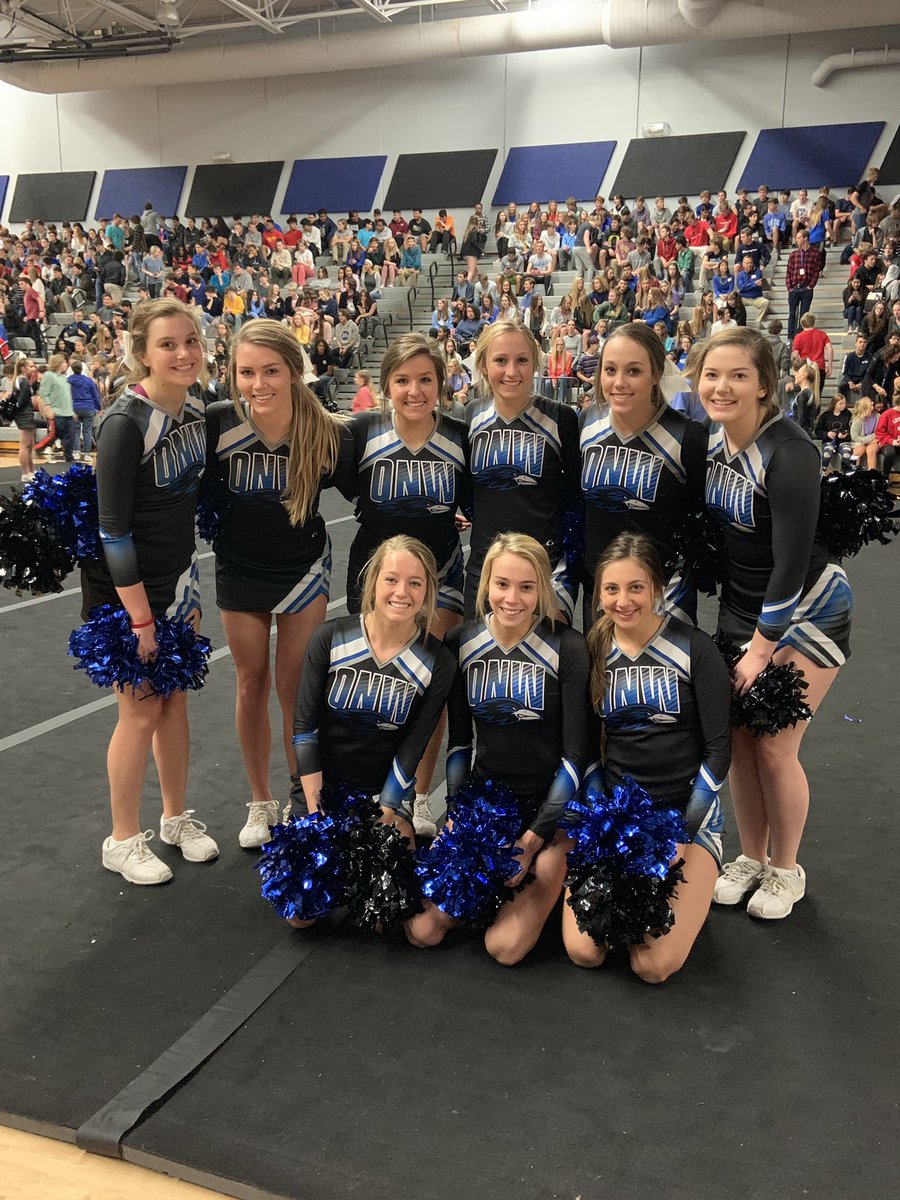 cheer_onw's tweet photo. Senior farewell assembly today💙 These 9 ladies have given their heart and soul to our program and made an impact of this school, team, and coaches. THANK YOU SENIORS! We will miss you! 💙Drew, Abby, Peyton, Lucy, Hailey, Karlie, Josie, Macy, ans Abby💙 https://t.co/WEdjDyTSfJ