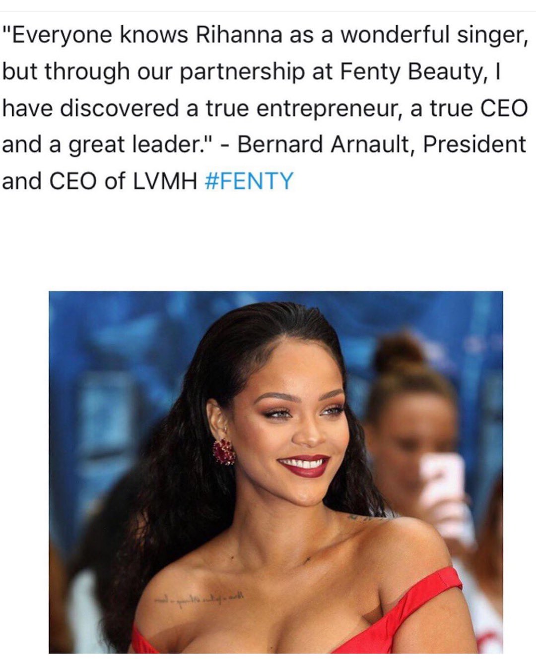 Bernard Arnault Is Tight Lipped About Rihanna's LVMH Line