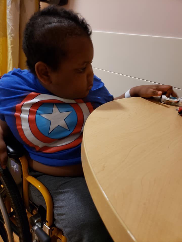 Hello everyone! I am in good spirits but I am mostly wheelchair bound. My right side is weaker than my left now. I am unable to do basic functions on my own so I depend a lot on my (super) mom. Please continue to keep me in your prayers 🙏🏽❤️