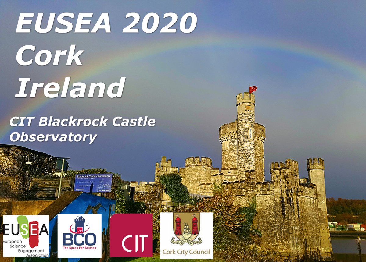 blackrockcastle's tweet photo. @CIT_ie @ml_loftus @CIT_PhysSci @Dr_Niamh_Shaw @scienceirel @corkcitycouncil We're absolutely thrilled to announce that EUSEA 2020 will be hosted right here in Cork! The EUSEA community is made up of passionate, engaged, and lively people. We're confident you'll all feel right at home in Ireland's REAL capital😉See you then! #EUSEA19 #SciComm #PureCork https://t.co/zb54ds3tDL