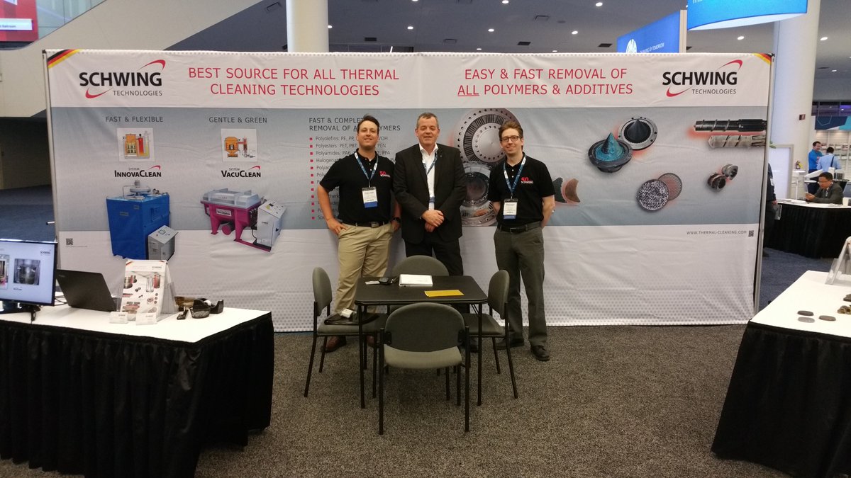 SCHWING_TECH's tweet image. The Compounding World Expo 2019 (@PlasticsWorld) in #Cleveland (Ohio) was a great success. 🚀 We had two perfect days with many interested visitors and a lot of good conversations. #compoundingworld #innovation #thermalcleaning