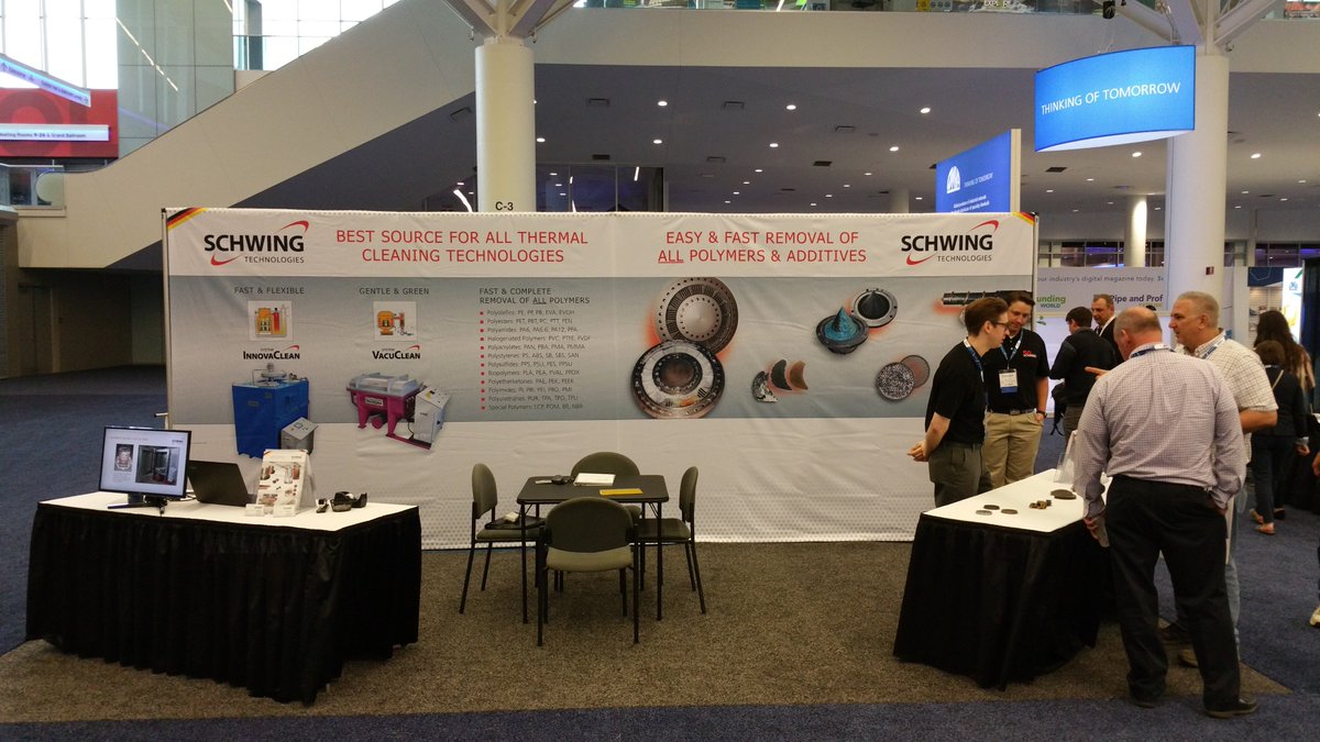 SCHWING_TECH's tweet image. The Compounding World Expo 2019 (@PlasticsWorld) in #Cleveland (Ohio) was a great success. 🚀 We had two perfect days with many interested visitors and a lot of good conversations. #compoundingworld #innovation #thermalcleaning