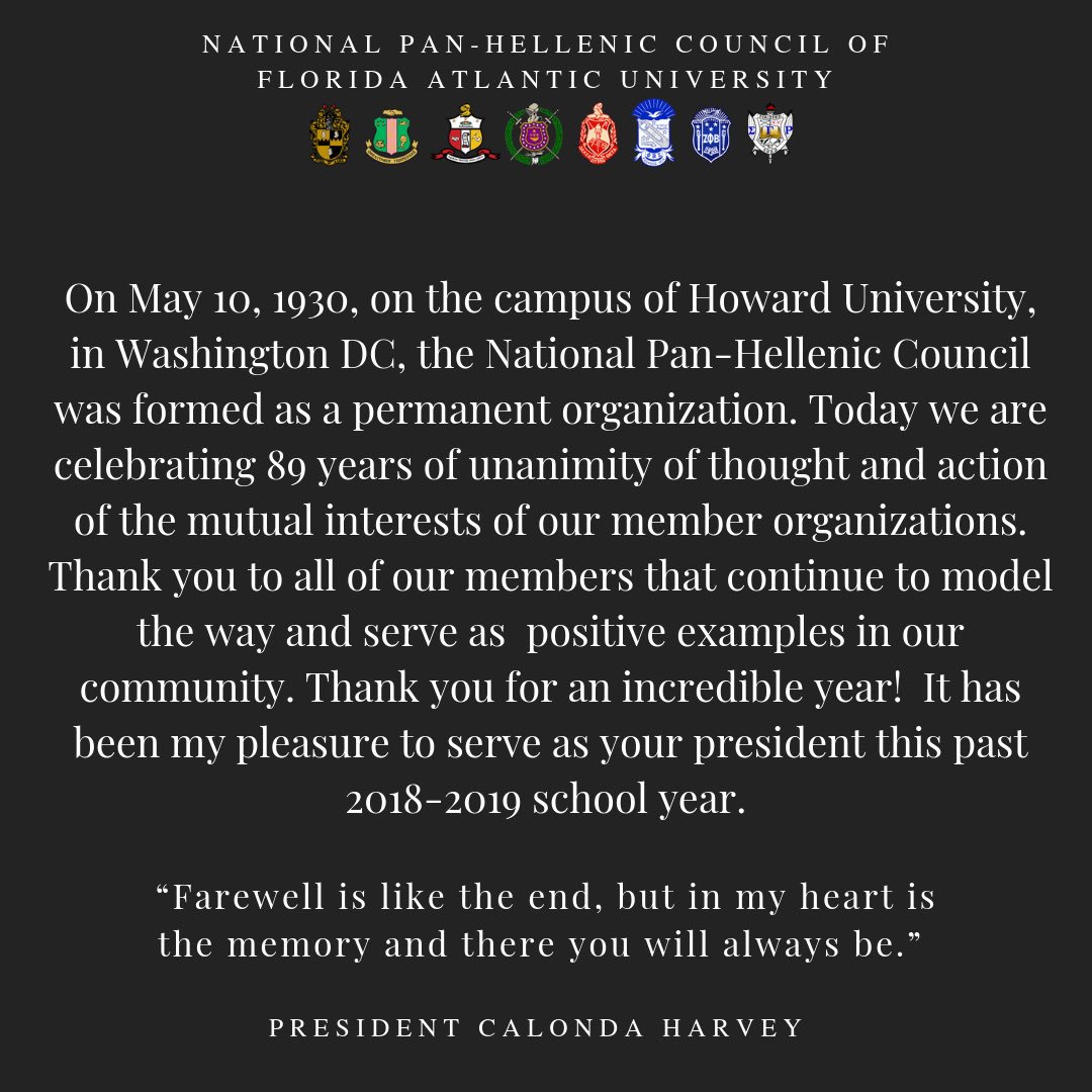 A message from the National Pan-Hellenic Council former President Calonda Harvey. #NPHCdoesMORE