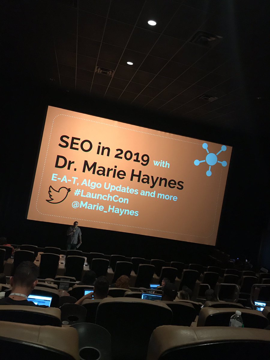 laurzelek's tweet photo. #LaunchCon 2019 🚀 always stoked to hear from @Marie_Haynes https://t.co/m45CIAwRvz