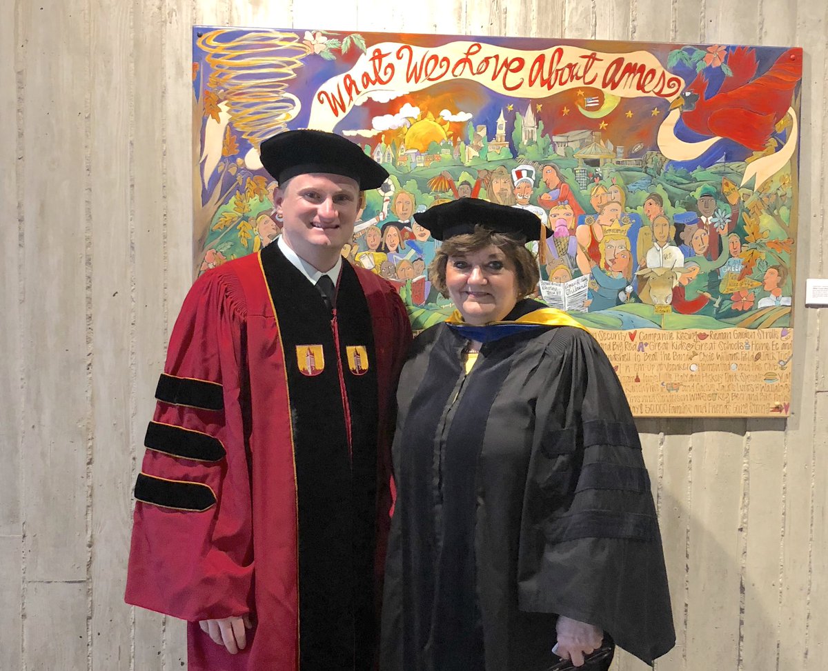 chrisaneary's tweet photo. I am lucky to have had an amazing mentor in Dr. Jan Friedel. We did it! #PhD #IowaState @ISUSOE https://t.co/xqYNOpTsdi