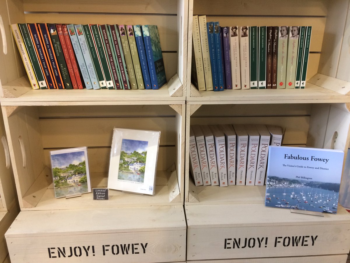 Festival week has arrived! Pop in and see our Daphne du Maurier range. We have several hardbacks, a substantial range of paperbacks, souvenir postcards and limited edition signed watercolours of Ferryside.