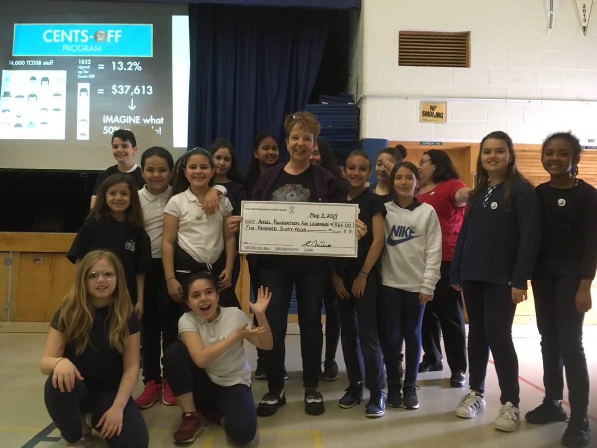 AFLToronto's tweet photo. Thanks to @StellaM16256223 for the warm welcome &amp; assembly for @AFLToronto today with a cheque for 564.00 https://t.co/wnYviqWo0r