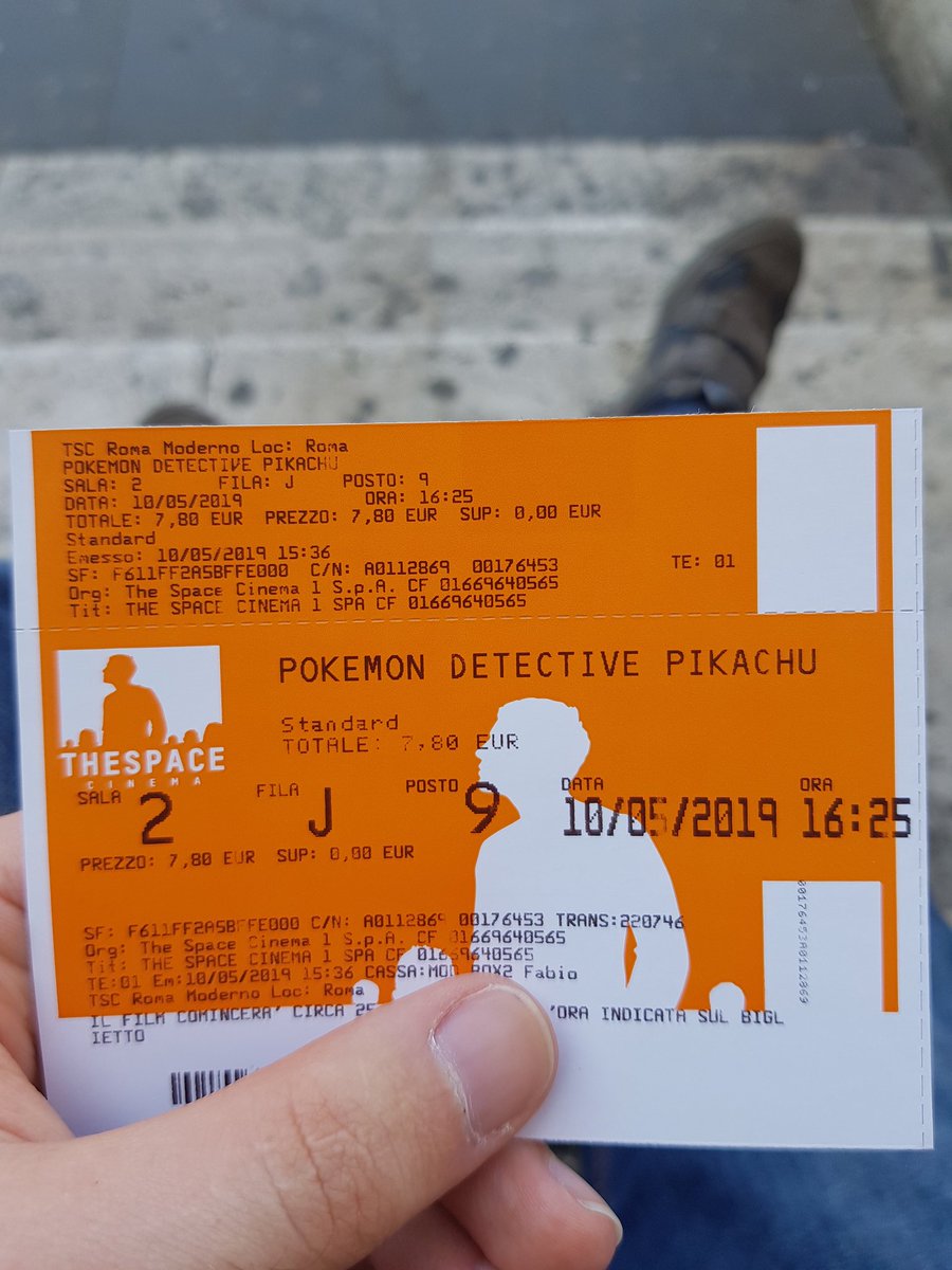 CristianPaggiRM's tweet photo. È oggi al cinema a vedere #PokémonDetectivePikachu #DetectivePikachuMovie #DetectivePikachu #TheSpace #TheSpaceCinemaModerno https://t.co/WpJn89ZmNj
