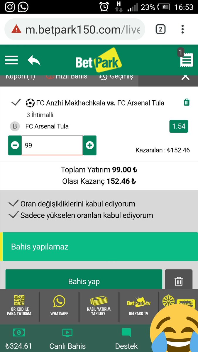 Suan hangi mac olursa olsun bahis yapmam engellendi para cekme talebi beklemede #betpark #bahis #canlibahis