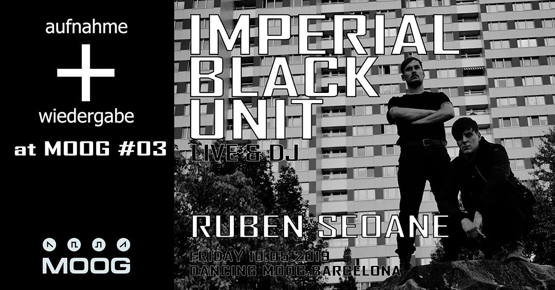 Hoy estaré abriendo la noche a #Imperialblackunit en el @MOOGbarcelona #aufnahmewiedergabe  #techno #industrial bit.ly/2LvC1cT