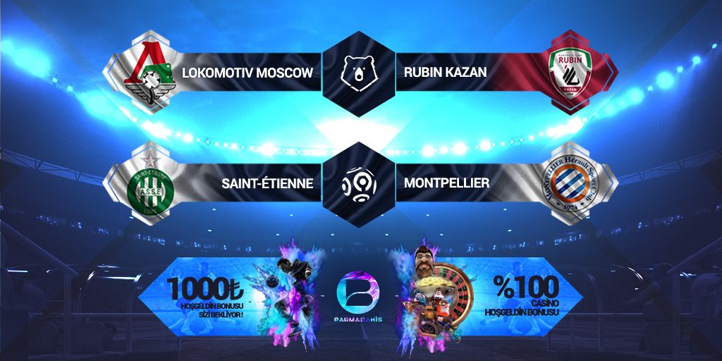 ⚽ 19:00 |  #LokomotivMoskova -  #RubinKazan
💰 Hemen Bahis Yap: buff.ly/2PTYajO

⚽ 21:45 |  #SaintEtienne -  #Montpellier
💰 Hemen Bahis Yap: buff.ly/2PTYajO