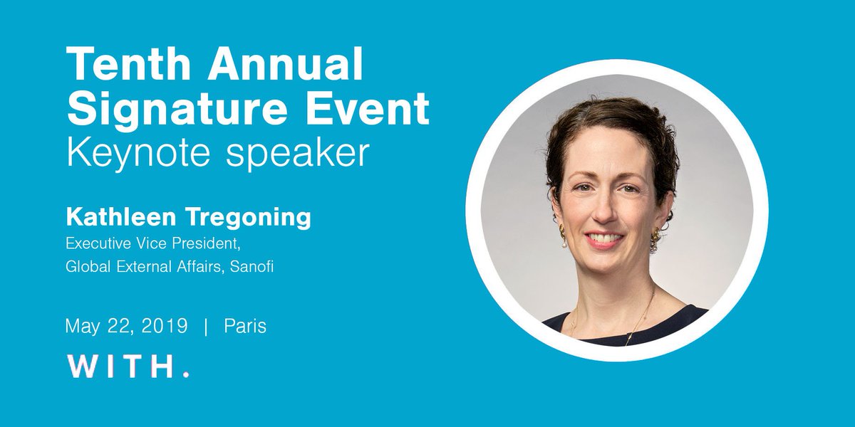 Welcome Kathleen Tregoning,
EVP, Global External Affairs, Sanofi
Key note speaker at our @with-association event during
#EuroPCR in Paris!
with-association.com #Vive la Biotech from <a href="/WITH_asso/">W*I*T*H</a>