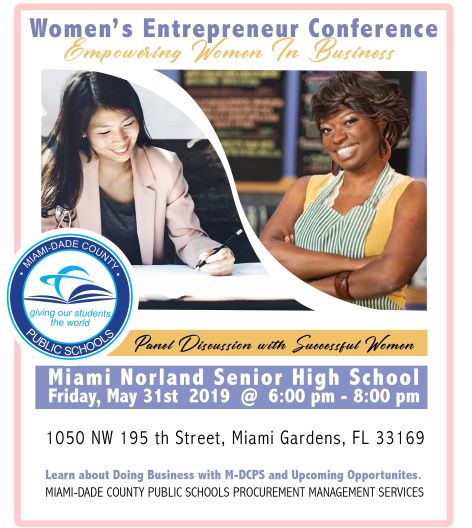 Attention All Women Entrepreneurs: M-DCPS is hosting a vendor conference just for you on Friday, May 31st at 6pm. Come out to grow your network, make new connections and increase your business opportunities with M-DCPS!! We're open for business. <a href="/MDCPS_Procure/">Procurement MDCPS</a> #MDCPSBizopps