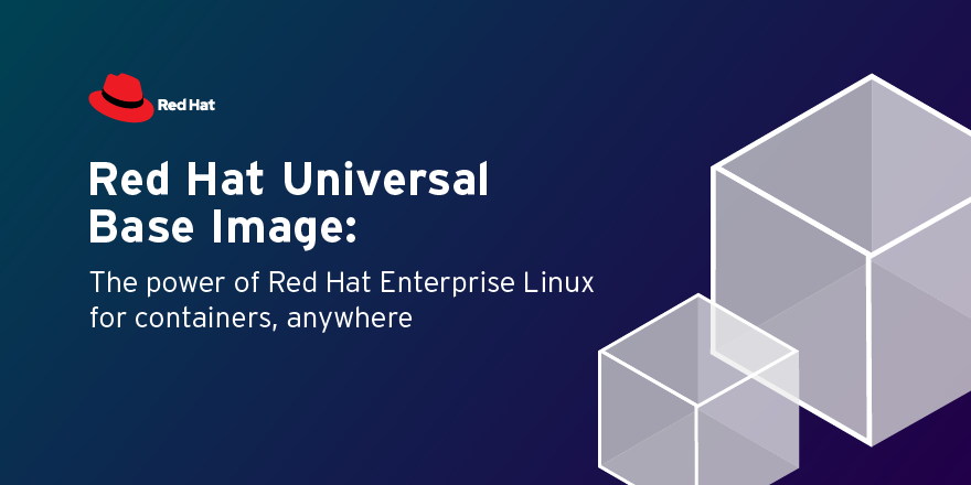 RedHat's tweet photo. Get the reliability, #security, and performance of official #RedHat #container images anywhere—whether you’re a customer or not—with Red Hat Universal Base Image. Learn how you can now run your containerized applications anywhere: https://t.co/cNbBCYpZJx #RHSummit @fatherlinux https://t.co/AFikoubE7R