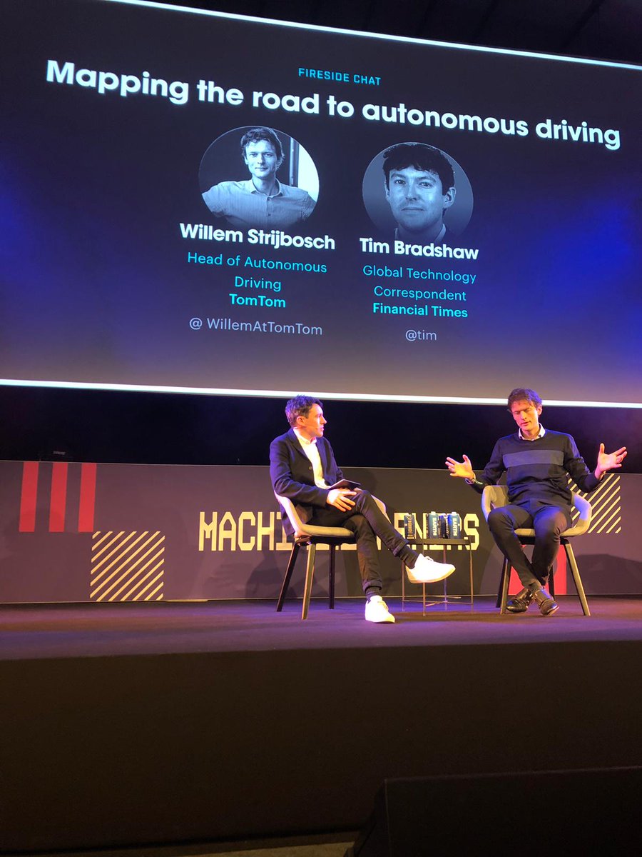 Enjoying a conversation on @TomTom's role in  #AutonomousVehicles with @tim from @FT, at #TNW2019 - HD Maps are key to safe operation