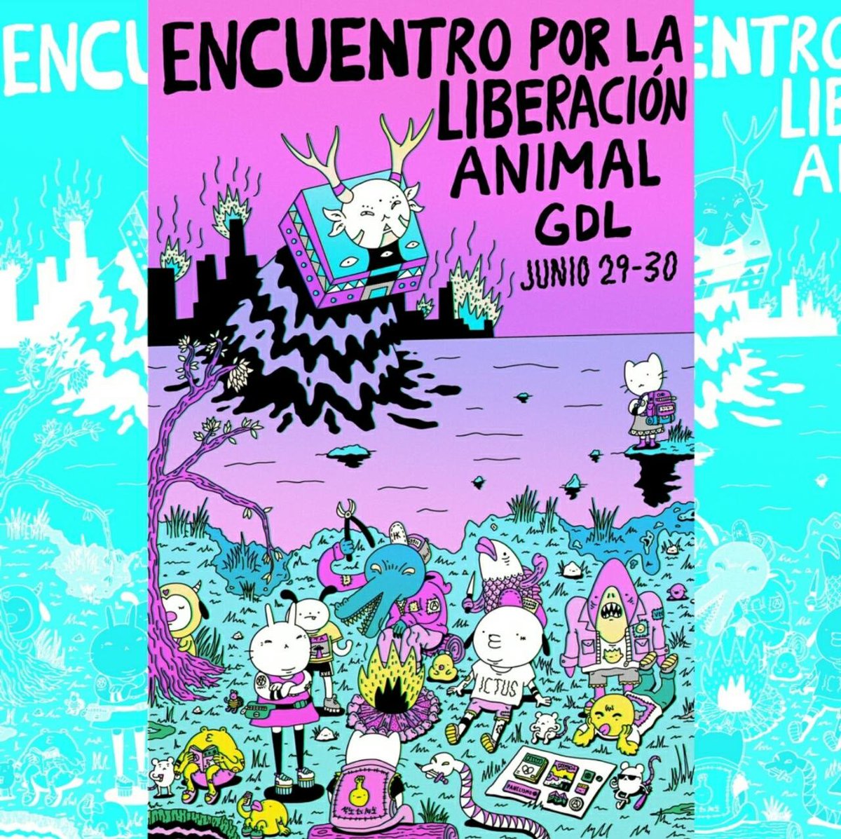 MismosC's tweet photo. El próximo 29 y 30 de Junio nos vemos en Guadalajara (México) para el Encuentro por la liberación animal! https://t.co/WjbQtucTdK