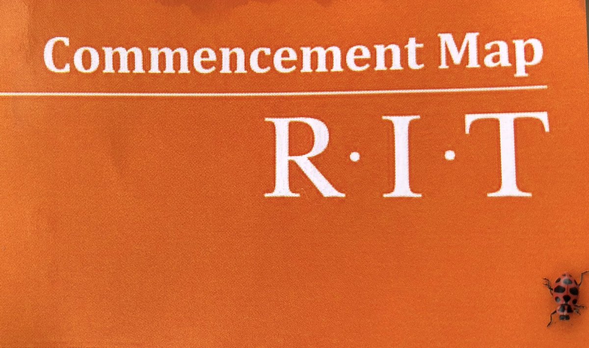 larabrarian's tweet photo. A good luck ladybug found its way to Commencement! Good luck #RIT Class of 2019! #RITGrad https://t.co/KVRjcCtqDR