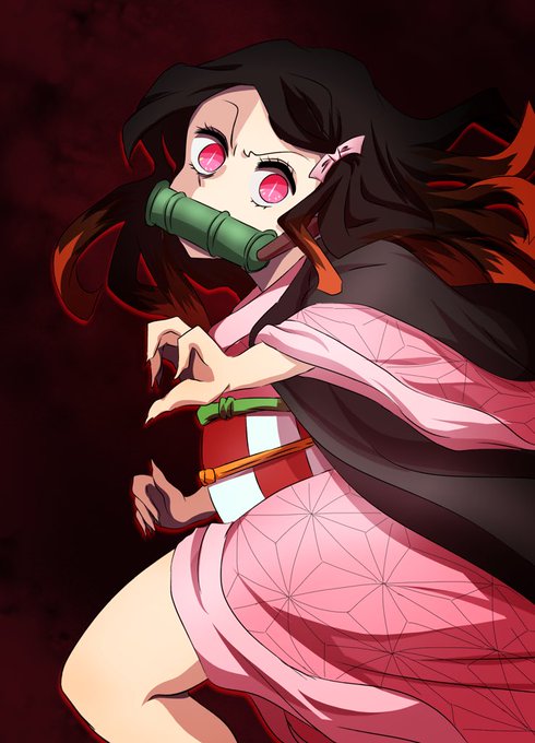 庭和🌱さんがTwitterに投稿した竈門禰豆子(鬼滅の刃)のイラスト。