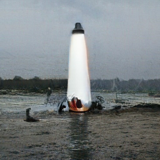lighthouse in a very painterly picture. some kind of black creatures are attacking the base