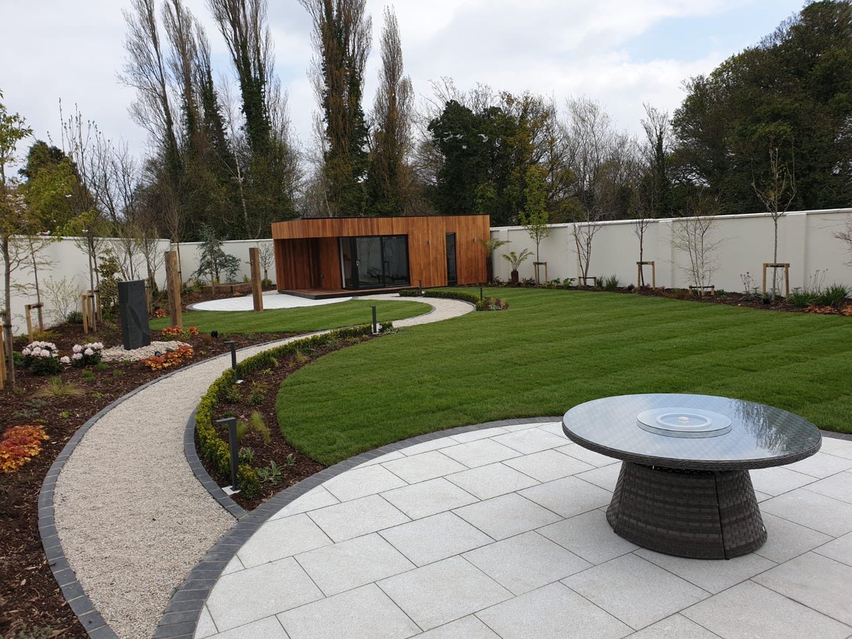 Pictures of one of our 28 Sq.m BER A2 Rated Lidan Room in Templeogue Dublin with Landscaping now complete. Excellent landscaping by LandArt. A2 Rated &amp; nZEB Building <a href="/LandArt_/">LandArt</a> #architecture #SustainableDevelopment #TimberFrameBuildings #GardenRooms #Sustainability #nZEB