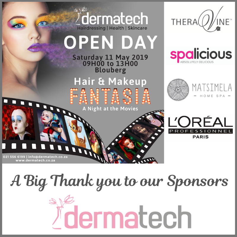 DermatechSA's tweet photo. DERMATECH OPEN DAY - SATURDAY 11 MAY 2019
HAIR & MAKEUP FANTASIA – A NIGHT AT THE MOVIES
A BIG THANK YOU TO OUR SPONSORS:
THERAVINE
SPALICIOUS
MATSIMELA Home Spa
L'OREAL PROFESSIONNEL PARIS
https://t.co/j1DHkPg0bV
#dermatech #CapeTown #loreal #theravine #spalicious #matsimela https://t.co/NZaC37eAQw