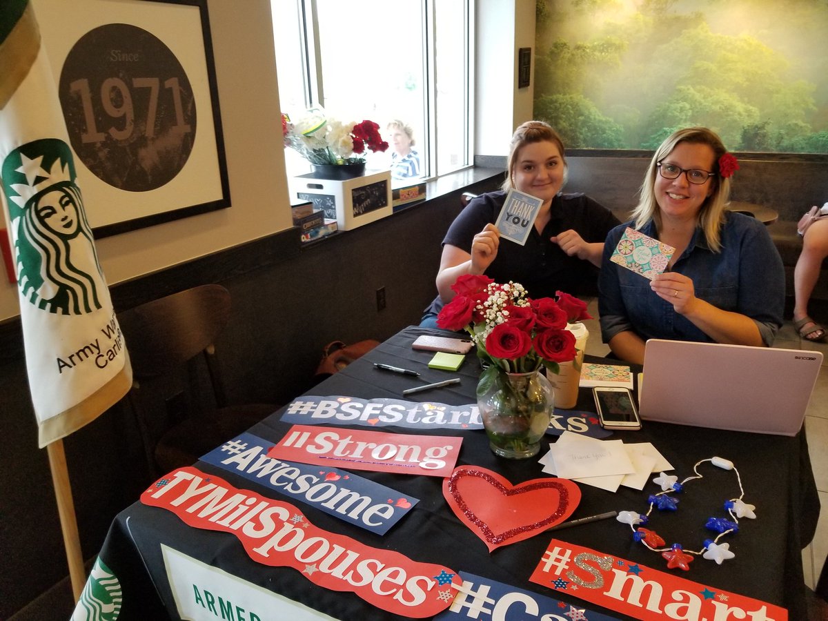 Military Spouses, let us appreciate you with a thank you card from the Starbucks Military Family Store in Carlisle!  <a href="/PSPTroopHPIO/">Trooper Megan Frazer</a> <a href="/JMichaelsNews/">Justin Michaels</a> <a href="/NortheastAFN/">Armed Forces Network-Northeast</a> <a href="/521gemini/">Nikki</a> <a href="/Miriam_Raz/">Miriam</a> <a href="/carlislepapd/">Carlisle PD</a>