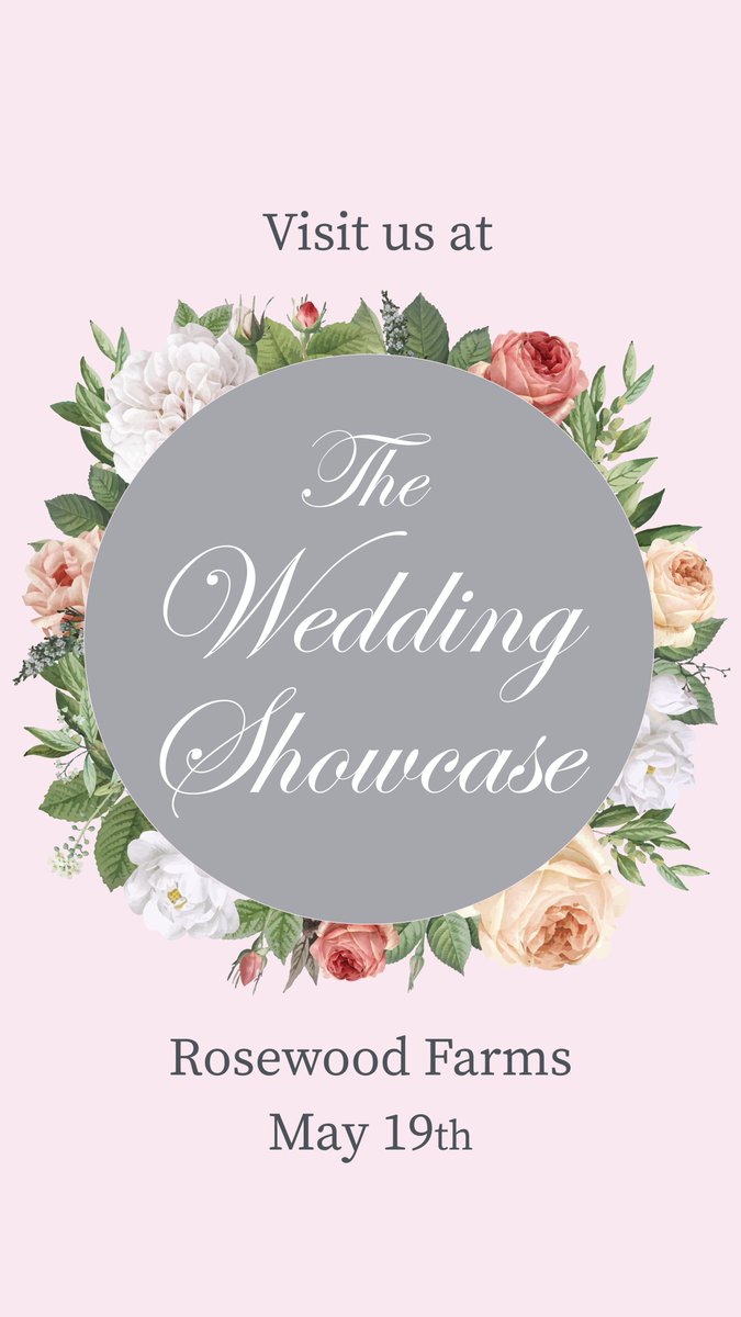 VIPdiscjockeys's tweet image. We are excited to join our friends at  Rosewood Farms for the Wedding Showcase next Sunday, 5/19! You can register here! rosewoodfarms.org/weddingshowcase