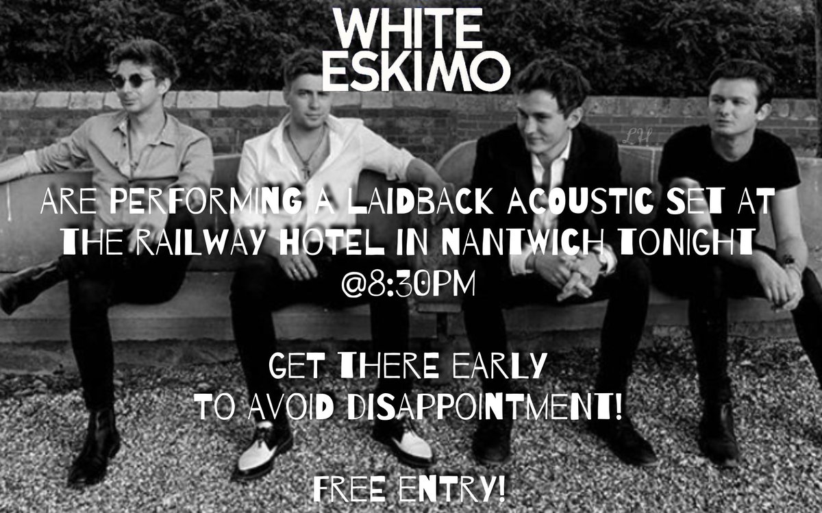 Wish I was going to this, love an acoustic set! #whiteeskimouk #whiteeskimo #nextbigthing #acousticset