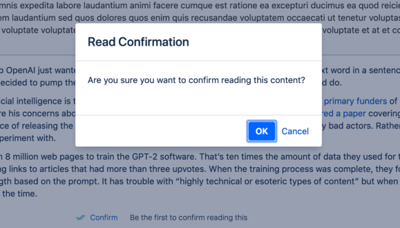 comalatech's tweet photo. The latest feature in Comala Workflows is Read Confirmations. Learn how teams can use it to manage their processes on our blog: https://t.co/YnXiIOXPO8 #Confluence #Atlassian #DocumentControl #ISO https://t.co/wk9LP6PLJV