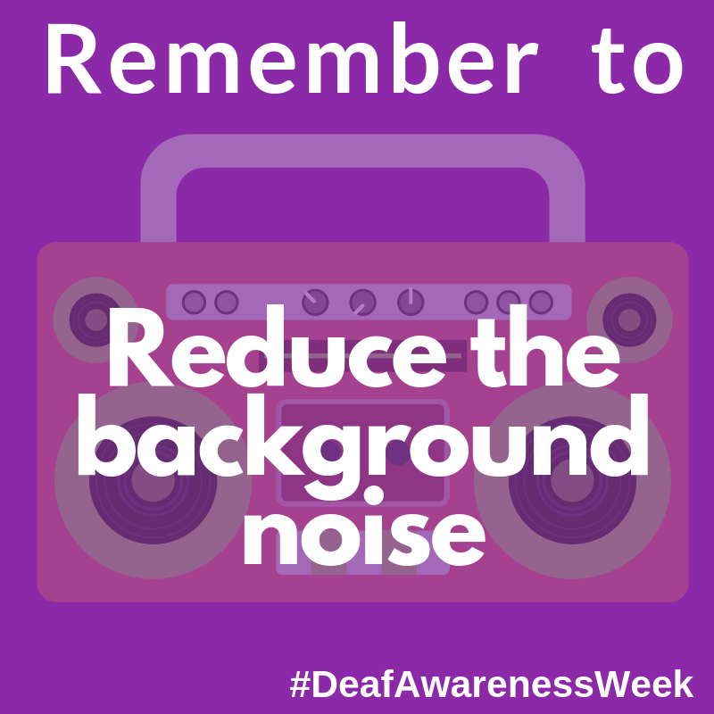Hearing aids and cochlear implants amplify a child’s hearing, which means they have to concentrate very hard on your voice to hear it over everything else.

Block out unnecessary noise by closing windows, doors and turning radios off. 🔇

#DeafAwarenessWeek #DeafAwarenessTips